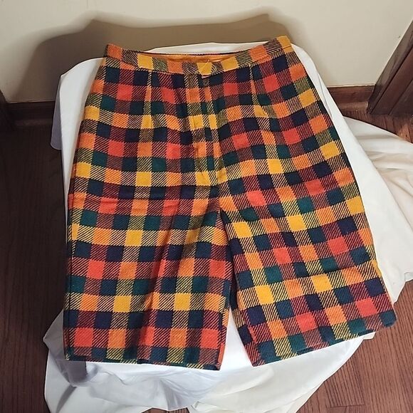 Vintage Quality Pandora Costume Makers Plaid Shorts 1950s-1960s - Picture 1 of 10